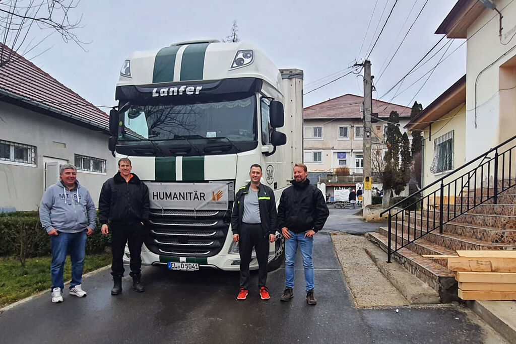 Das Hilfsteam vor Ort in Rumänien.